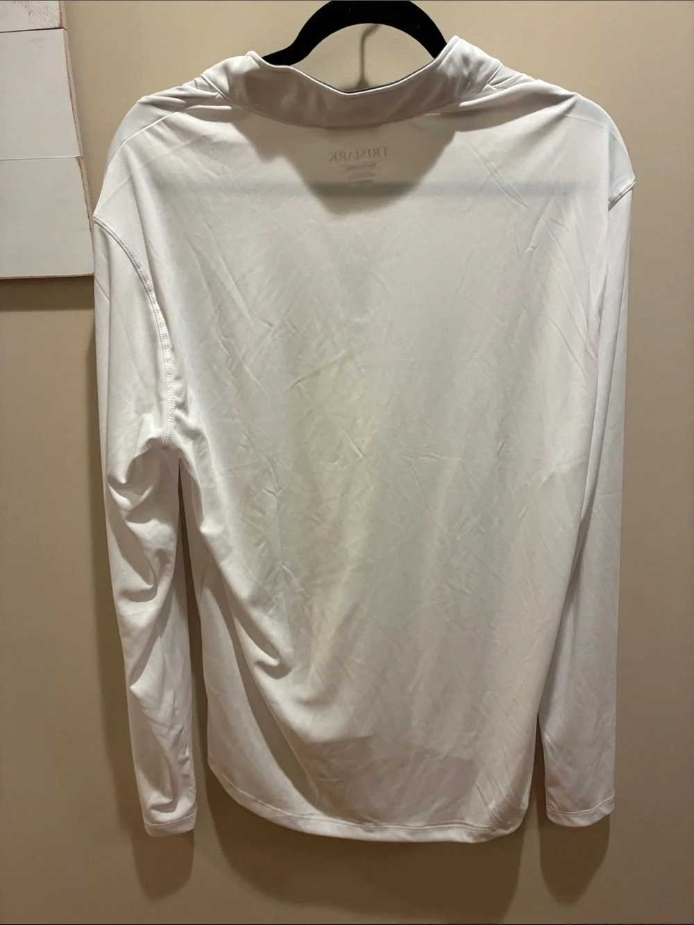Men's White Quarter-Zip Performance Sweater